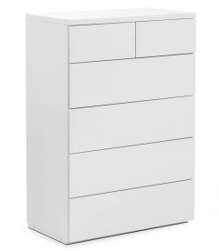 Monaco 4+2 Drawer Chest - White High Gloss