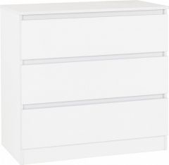 Malvern 3 Drawer Chest - White