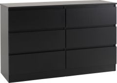 Malvern 6 Drawer Chest - Black