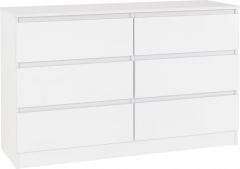 Malvern 6 Drawer Chest - White