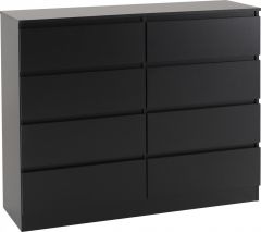 Malvern 8 Drawer Chest - Black