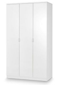 Manhattan High Gloss 3 Door Wardrobe - White