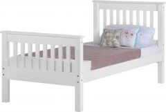 Monaco 3ft High Foot Bed - White