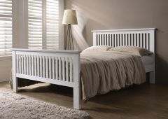 Denver Wood Double Bed 4ft 6in - White