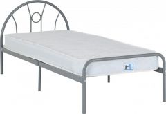 Nova Metal Single Bed 3ft - SIlVER