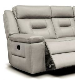 Osbourne Leather 2 Seater Recliner Sofa 2RR - Taupe Grey