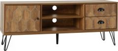 Ottawa 1 Door 2 Drawer TV Unit - Medium Oak