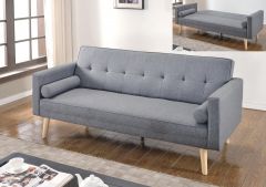 Paris Light Grey Linen Sofa Bed