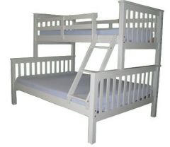 Pine Triple Bunk Bed - White