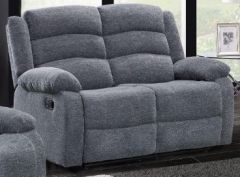 Romantic Fabric 2 Seater Sofa - Grey