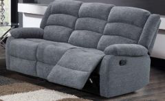 Romantic Fabric 3 Seater Sofa - Grey