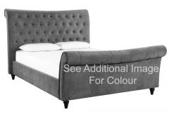 Safia Fabric Double Bed 4ft 6in - Beige