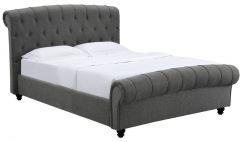 Sasha Fabric Double Bed 4ft 6in - Grey