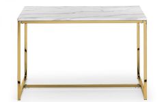 Scala Marble Top Dining Table - Gold