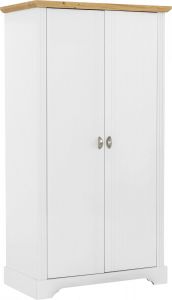 Toledo 2 Door Wardrobe - White/Oak