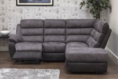 Urban Fabric Corner Recliner Chaise - Grey / Charcoal
