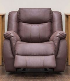 Walton Fabric 1 Seater Recliner Sofa - Brown