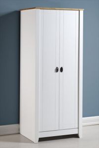 Ludlow 2 Door Wardrobe - White / Oak