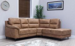 Abbie Fabric Corner Sofa RHF - Saddle