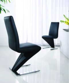 Ankara Dining Chair Chrome Black (Sold in 2s)