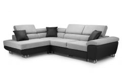 Anton Sofabed Left Hand Facing Corner - Black/Grey