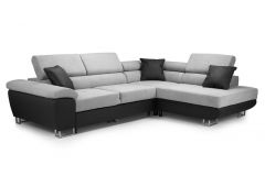 Anton Sofabed Right Hand Facing Corner - Black/Grey