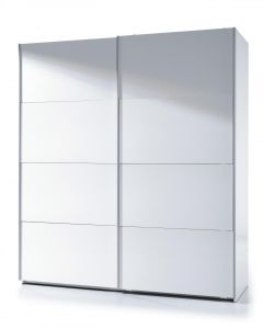 Arctic Sliding Wardrobe 6 Foot Full Hanging High Gloss White Sliderobes