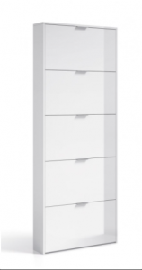 Arctic Shoe Cabinet 5 Doors - White 