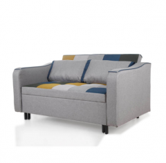 Aspen Sofa Bed - Yellow/Blue Patchwork