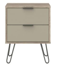 Augusta 2 Drawer Bedside Cabinet - Driftwood