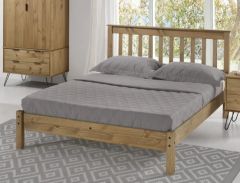 Texas Double Bed 4ft 6in - Antique Wax