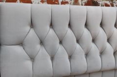 Ballygalley Fabric Single 3ft Chesterfield Headboard 24" - Silver