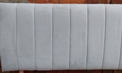 Ballygalley Fabric Kingsize 5ft Vertical Lined Headboard 36" - Silver