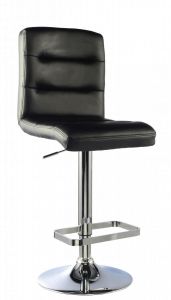 Bowden Bar Stool PU Chrome & Black