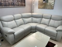 Bradshaw Leather Corner Suite 2c2 - Light Grey