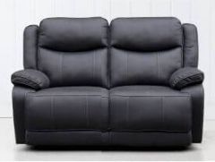 Brody Fabric Recliner 2 Seater Sofa - Dark Grey ASH