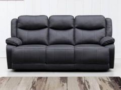 Brody Fabric 3 Seater Recliner Sofa - Dark Grey ASH