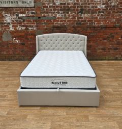 Buckingham Wingback Storage Bed - Beige