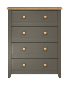 Capri Carbon 4 Drawer Chest