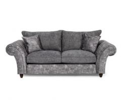 Carrick Marble Fabric Suite 3+2 - Grey/Slate