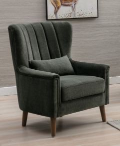 Charlotte Fabric Armchair - Winter Moss