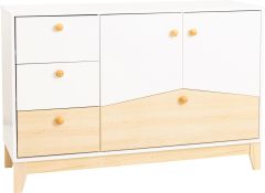 Cody 2 Door 4 Drawer Chest - White/Pine Effect