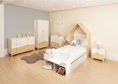 Cody Bedroom Set - White/Pine Effect