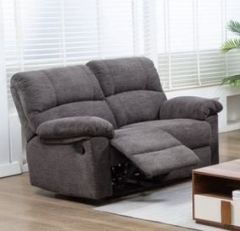 Corby Fabric 2 Seater Sofa - Charcoal