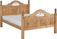 Corona Scroll Double Bed 4ft 6in - High Foot End