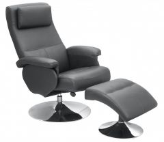 Denton Recliner with Footstool PU & PVC