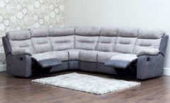Dillon Fabric Recliner Corner Sofa 2c3 - Smoke Grey