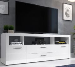 Dura High Gloss TV Unit - White