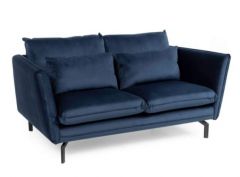 Elford Fabric 2 Seater Sofa - Navy