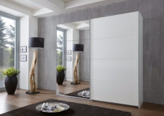 Ernie Mirrored Sliding Wardrobe 2.25m - White Sliderobes